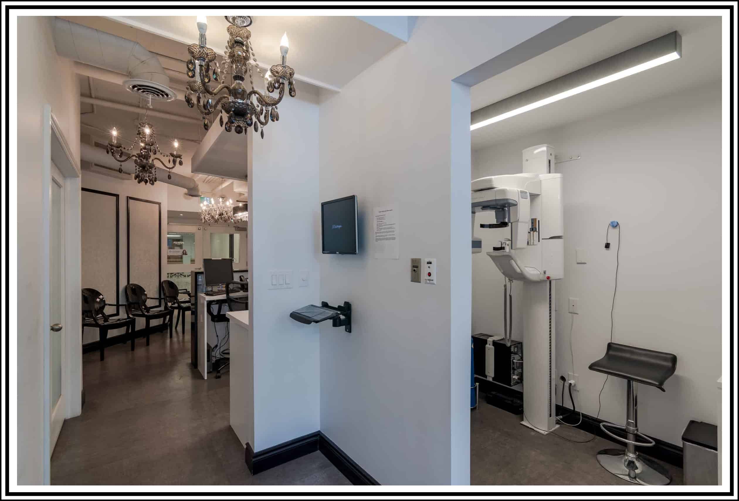 Waiting area and X-ray room